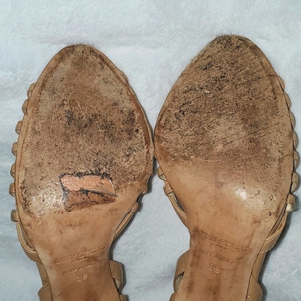 Jimmy Choo Peep Toe Sandals Size 39 - Picture 9 of 14